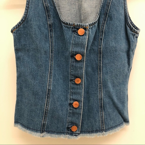 Gap Denim Button Up Vest - Picture 2 of 5